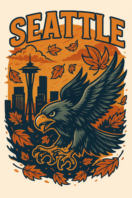 🦅 Seattle Fall Eagle Tee – Drop 003 (Wirkinboss® Boss Energy Collection)